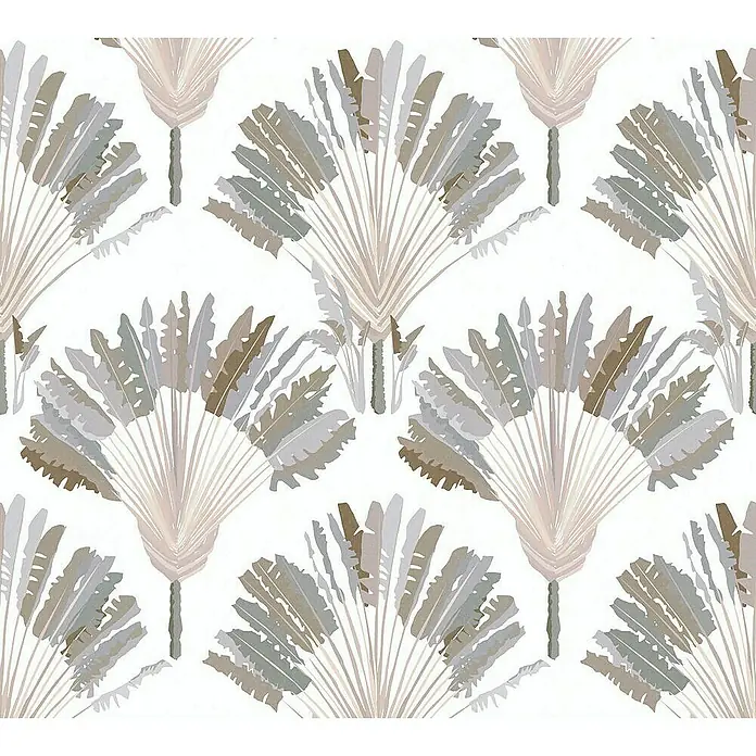 Tadessi Vliestapete M1-No.1544 - Grau, Floral, 10,05 x 0,53 m