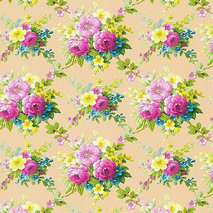 Tadessi Vliestapete M1-No.2549 - Rosa, Floral, 10,05 x 0,53 m