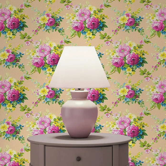 Tadessi Vliestapete M1-No.2549 - Rosa, Floral, 10,05 x 0,53 m