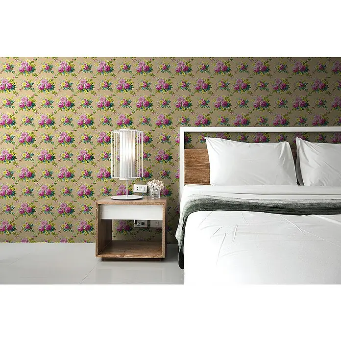 Tadessi Vliestapete M1-No.2549 - Rosa, Floral, 10,05 x 0,53 m