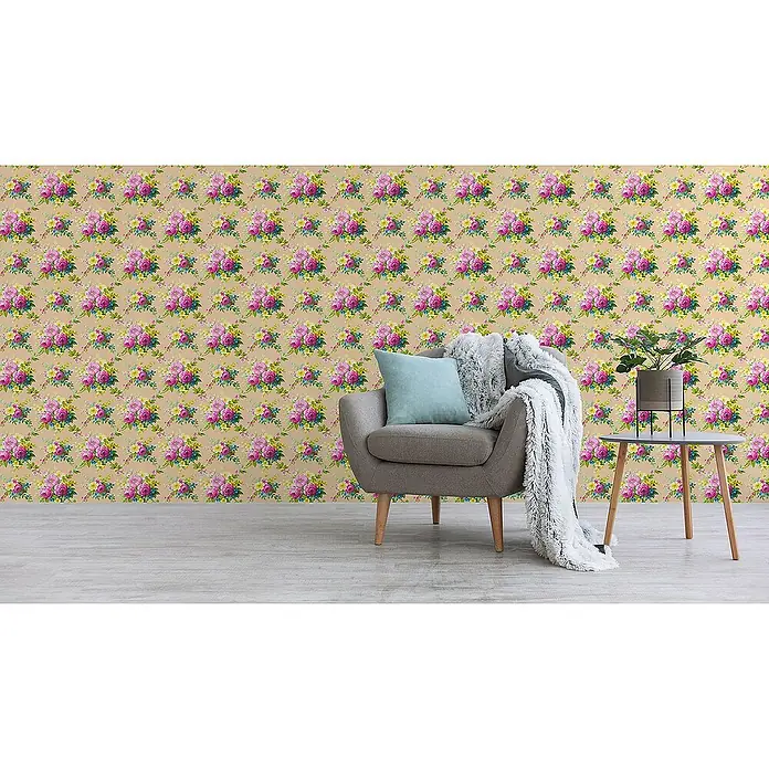 Tadessi Vliestapete M1-No.2549 - Rosa, Floral, 10,05 x 0,53 m