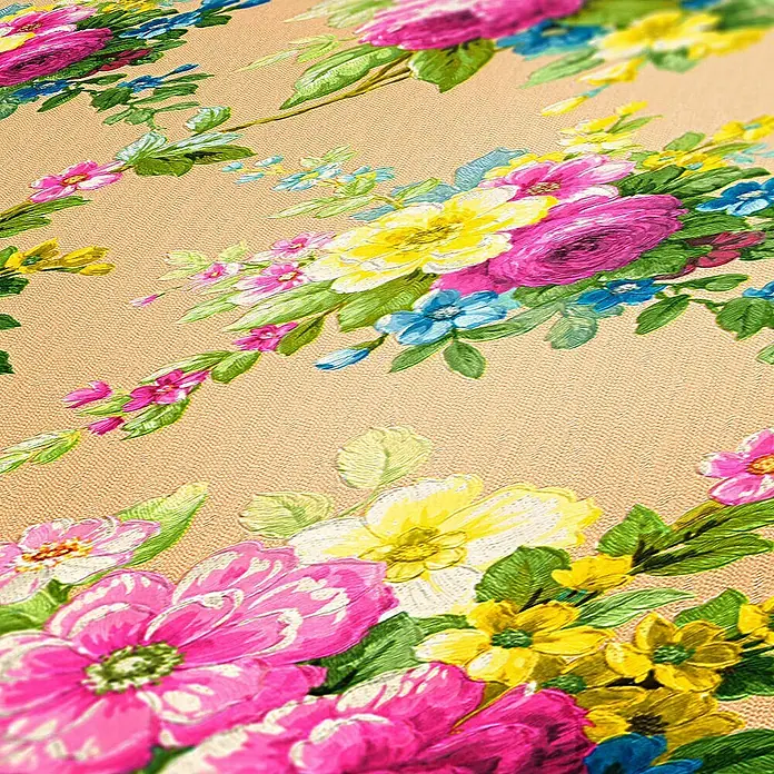 Tadessi Vliestapete M1-No.2549 - Rosa, Floral, 10,05 x 0,53 m