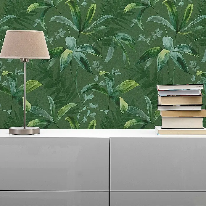 Tadessi Vliestapete M1-No.532 - Grün, Floral, 10,05 x 0,53 m