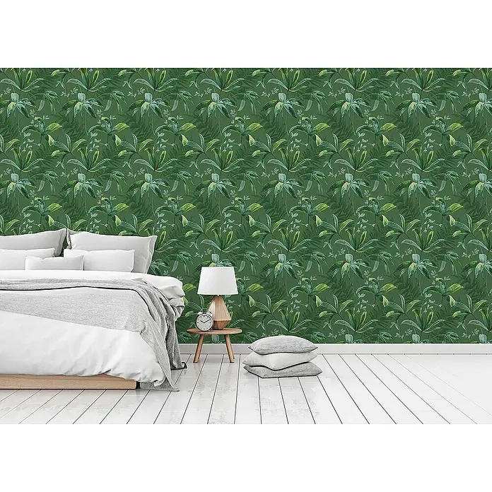 Tadessi Vliestapete M1-No.532 - Grün, Floral, 10,05 x 0,53 m