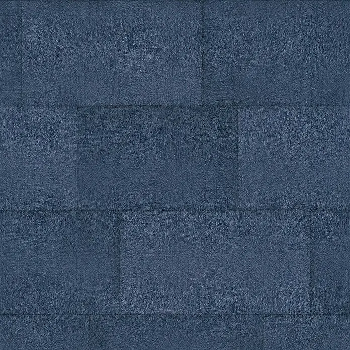 Tadessi Vliestapete M1-No.3394 - Blau, Steinoptik, 10,05 x 0,53 m - Dunkelblaue strukturierte Oberfläche mit rechteckigem Blockmuster.