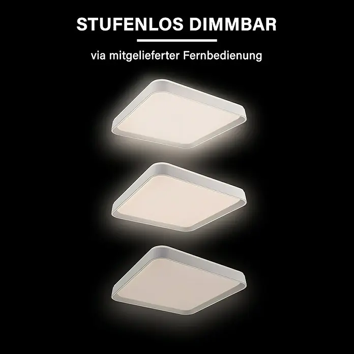 MegaLight LED-Deckenleuchte Shining Saturn - 44 W, Weiß, Warmweiß - Stufenlos dimmbare Deckenleuchten mit Fernbedienung. Perfekt für ein stimmungsvolles Zuhause.
