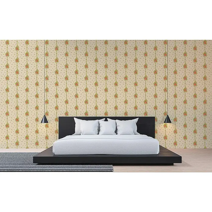 Tadessi Vliestapete M1-No.2521 - Rot, Floral, 10,05 x 0,53 m