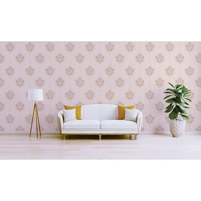 Tadessi Vliestapete M1-No.477 - Rosa, Ornament, 10,05 x 0,53 m