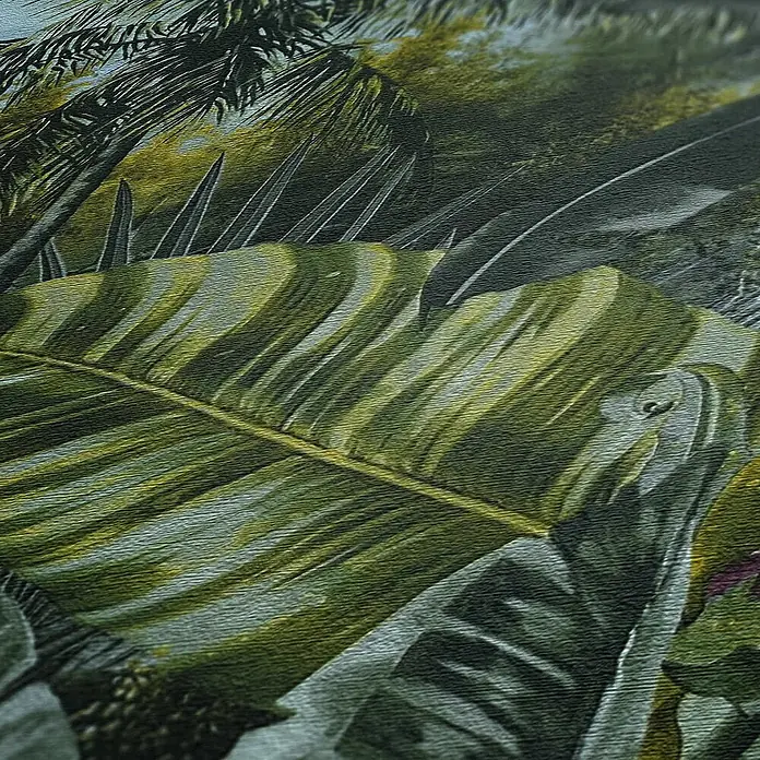 Tadessi Vliestapete M1-No.1793 - Grün, Floral, 10,05 x 0,53 m
