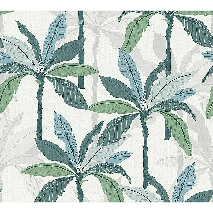 Tadessi Vliestapete M1-No.1461 - Blau, Floral, 10,05 x 0,53 m