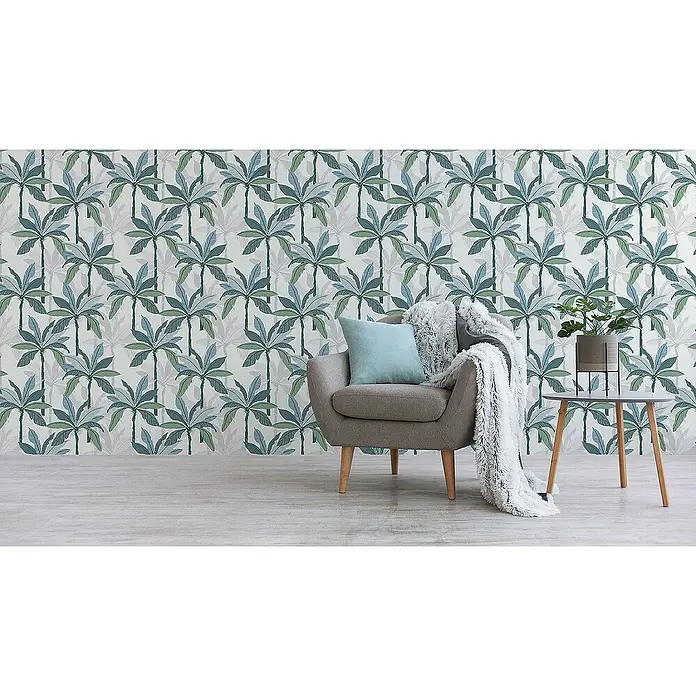 Tadessi Vliestapete M1-No.1461 - Blau, Floral, 10,05 x 0,53 m