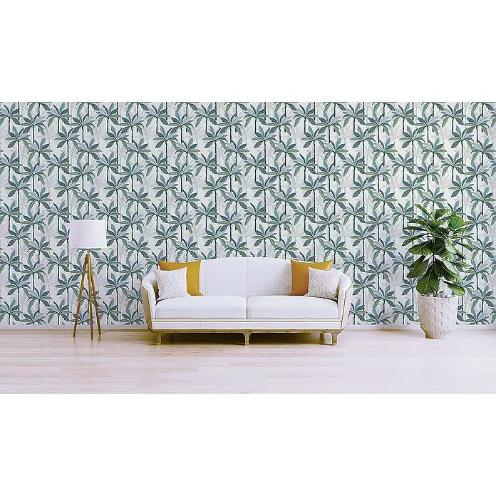 Tadessi Vliestapete M1-No.1461 - Blau, Floral, 10,05 x 0,53 m