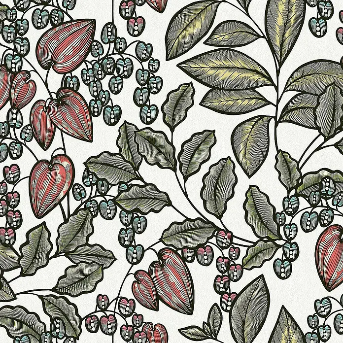 Tadessi Vliestapete M1-No.564 - Mehrfarbig, Floral, 10,05 x 0,53 m