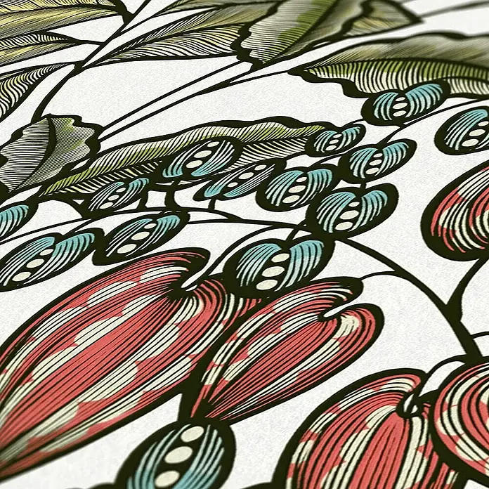 Tadessi Vliestapete M1-No.564 - Mehrfarbig, Floral, 10,05 x 0,53 m