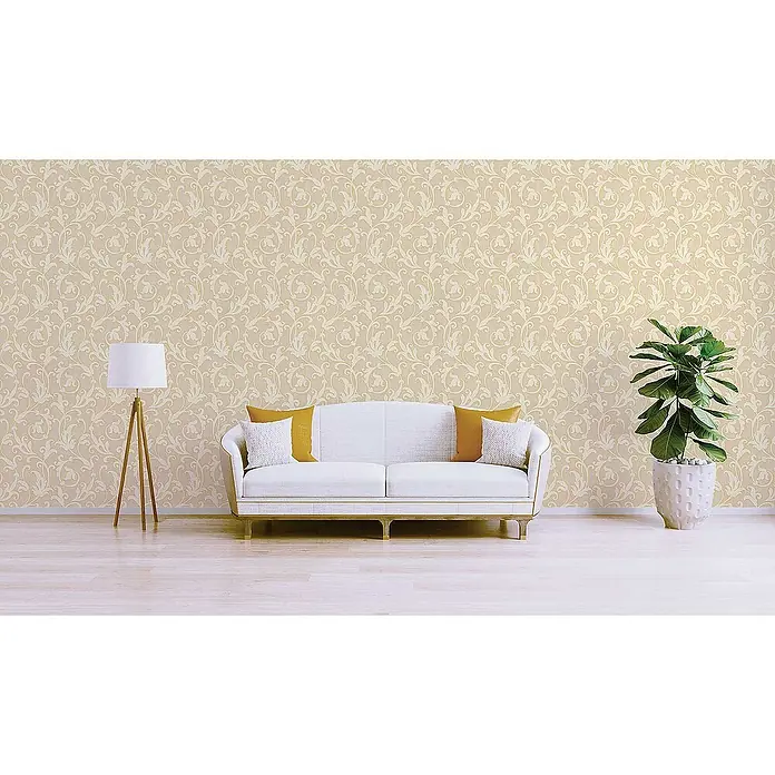 Tadessi Vliestapete M1-No.3764 - Gelb, Ornament, 10,05 x 0,53 m