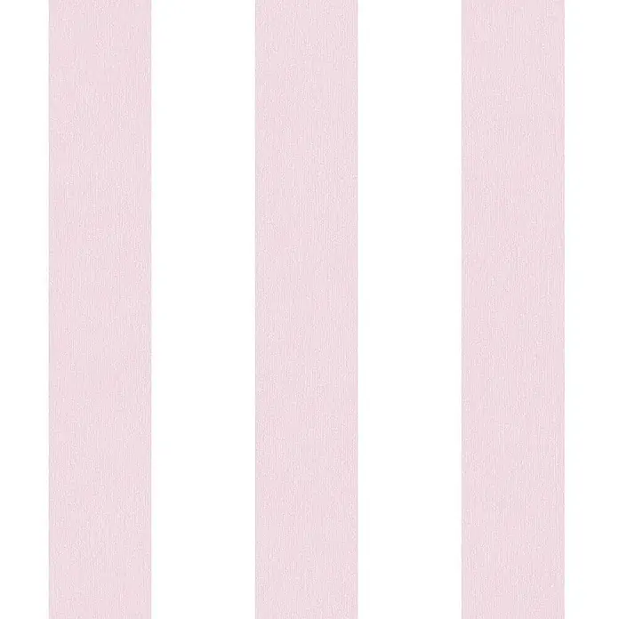 Tadessi Vliestapete M1-No.768 - Rosa, Streifen, 10,05 x 0,53 m - Rosa-weiß gestreiftes Tapetenmuster.