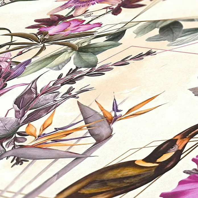 Tadessi Vliestapete M1-No.792 - Grün, Floral, 10,05 x 0,53 m