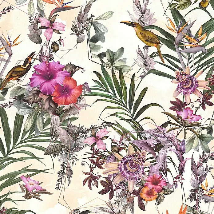 Tadessi Vliestapete M1-No.792 - Grün, Floral, 10,05 x 0,53 m