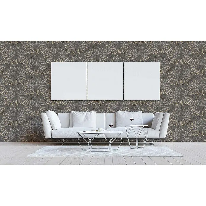 Tadessi Vliestapete M1-No.611 - Grau, Floral, 10,05 x 0,53 m