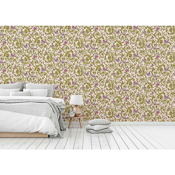 Tadessi Vliestapete M1-No.85 - Rosa, Ornament, 10,05 x 0,7 m