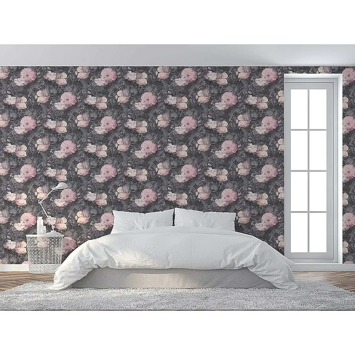 Tadessi Vliestapete M1-No.276 - Rosa, Floral, 10,05 x 0,53 m