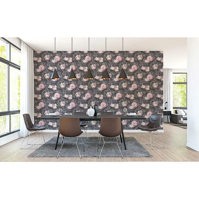 Tadessi Vliestapete M1-No.276 - Rosa, Floral, 10,05 x 0,53 m