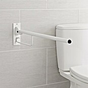 CM Baños Barra de apoyo para WC (Largo: 73 cm, Abatible, Blanco)