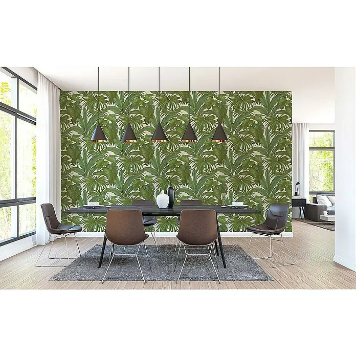 Tadessi Vliestapete M1-No.925 - Grün, Floral, 10,05 x 0,7 m