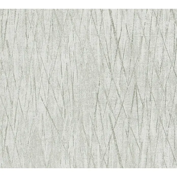 Tadessi Vliestapete M1-No.1717 - Grau, Streifen, 10,05 x 0,53 m - Hellgraue strukturierte Tapete mit feinen, unregelmäßigen, sich kreuzenden Linien.