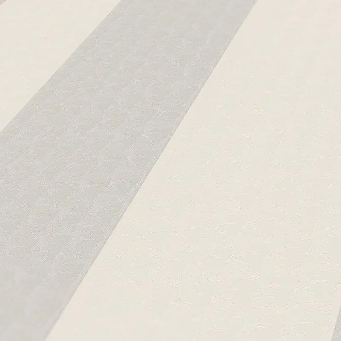 Tadessi Vliestapete M1-No.596 - Grau, Streifen, 10,05 x 0,53 m - Gemusterte Tapete mit diagonalen Streifen in Hellbeige und Hellgrau und subtiler Textur.