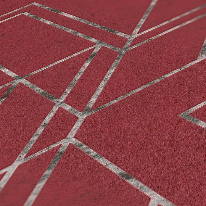 Tadessi Vliestapete M1-No.629 - Rot, Grafisch, 10,05 x 0,53 m