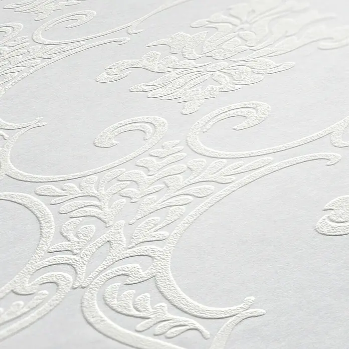Tadessi Vliestapete M1-No.2581 - Weiß, Ornament, 10,05 x 0,53 m