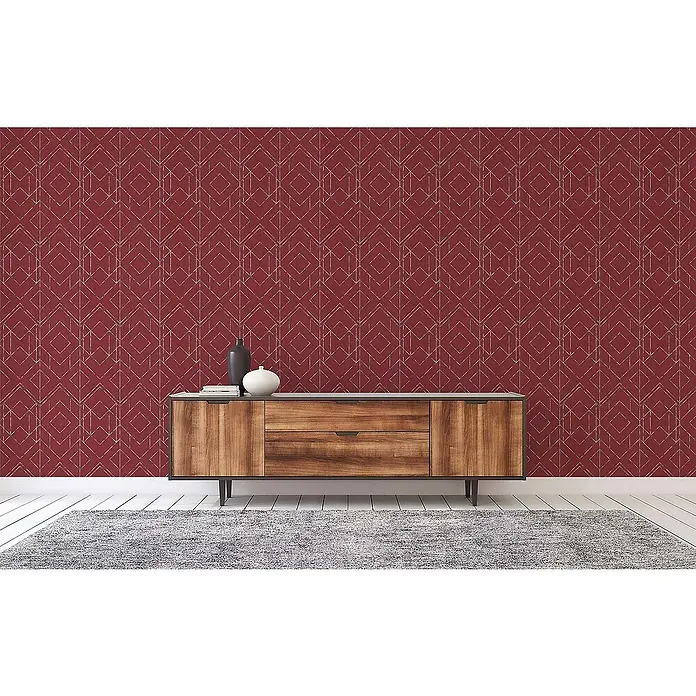 Tadessi Vliestapete M1-No.629 - Rot, Grafisch, 10,05 x 0,53 m
