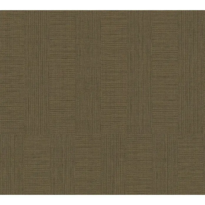 Tadessi Vliestapete M1-No.1344 - Braun, Streifen, 10,05 x 0,53 m - Brauner, strukturierter Teppichfliese mit subtilem Gittermuster durch wechselnde Faserrichtungen.
