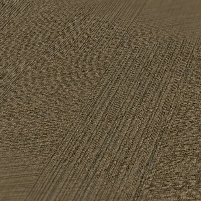 Tadessi Vliestapete M1-No.1344 - Braun, Streifen, 10,05 x 0,53 m - Brauner, strukturierter Bodenbelag mit subtilem geometrischem Linienmuster.
