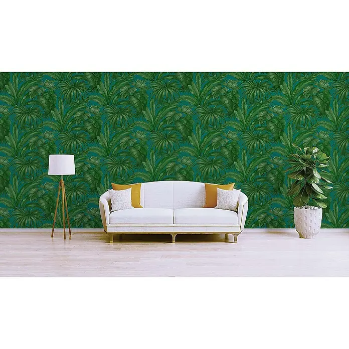 Tadessi Vliestapete M1-No.926 - Blau, Floral, 10,05 x 0,7 m