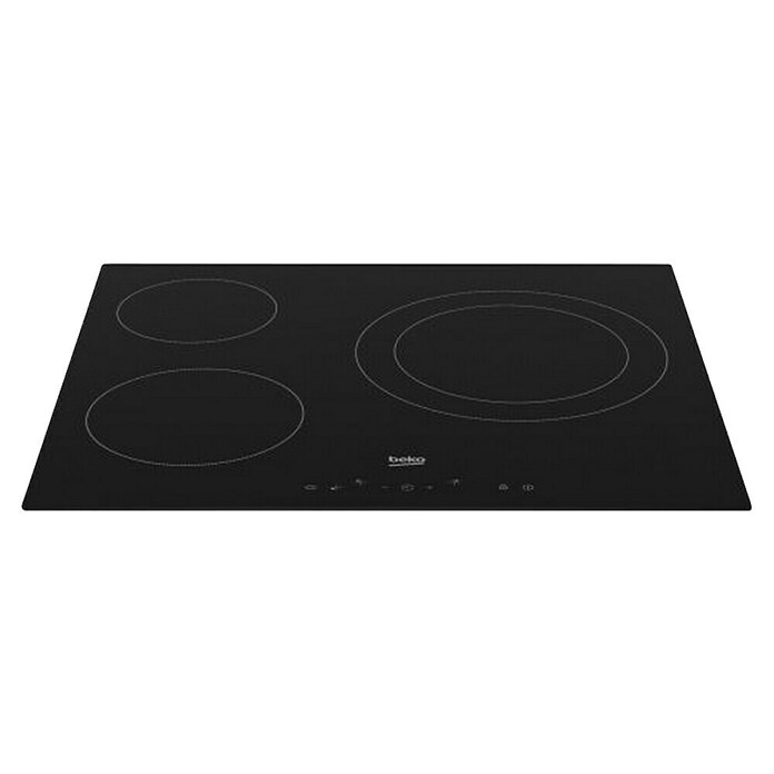 Beko Placa de cocción vitrocerámica HIC 63401 T (Zonas de cocción: 3, Temporizador, Vitrocerámica)