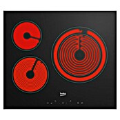 Beko Placa de cocción vitrocerámica HIC 63401 T (Zonas de cocción: 3, Temporizador, Vitrocerámica)