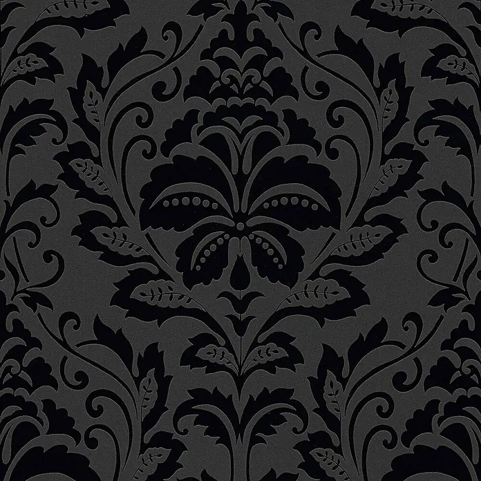 Tadessi Vliestapete M1-No.22 - Schwarz, Ornament, 10,05 x 0,53 m