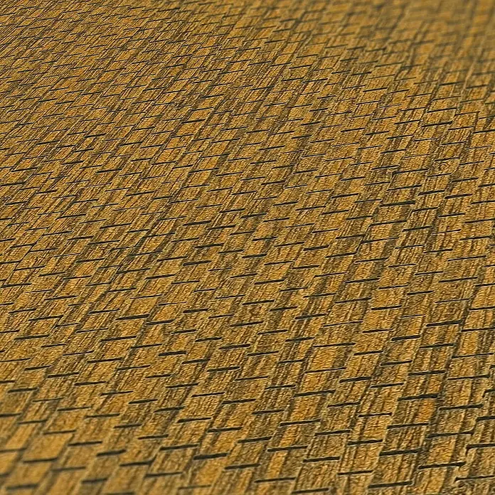 Tadessi Vliestapete M1-No.1731 - Schwarz, Sonstiges, 10,05 x 0,53 m - Strukturierte braune und goldene Dachschindeln aus Asphalt in überlappendem Muster, für eine robuste Dacheindeckung.