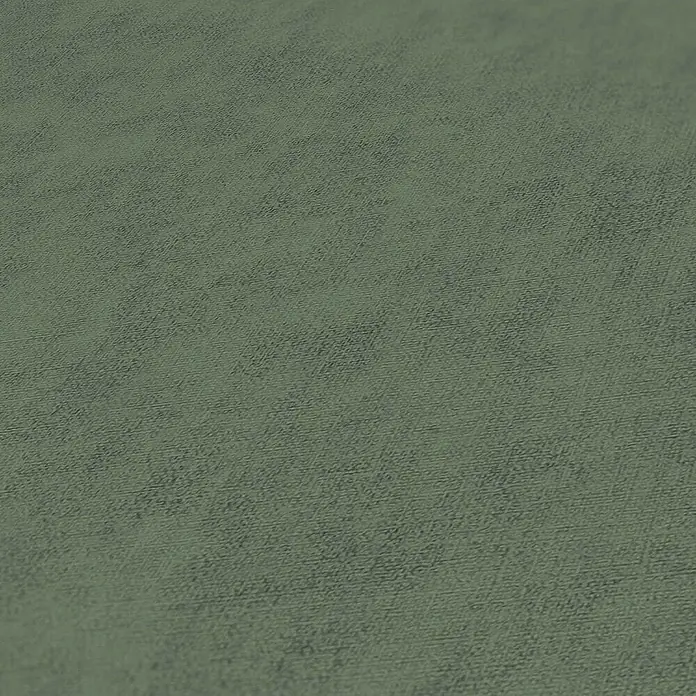 Tadessi Vliestapete M1-No.3142 - Grün, Uni, 10,05 x 0,53 m - Matt-olivgrüne strukturierte Oberfläche mit feinem, unregelmäßigem Muster.