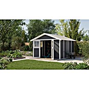 Grosfillex Caseta para jardín Deco (Medidas ext. (An x Pr): 315 x 357 cm, Plástico, Blanco/Gris oscuro, 11 m²) | BAUHAUS