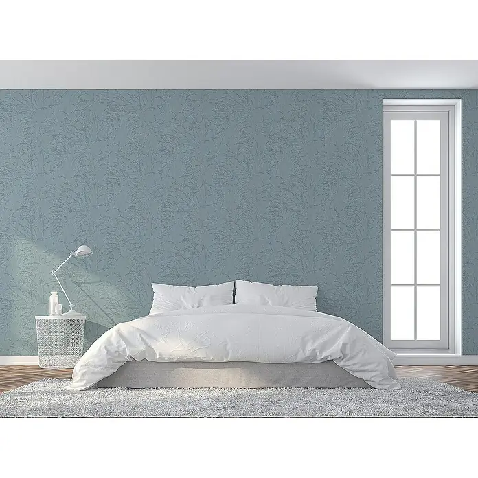 Tadessi Vliestapete M1-No.1726 - Blau, Floral, 10,05 x 0,53 m