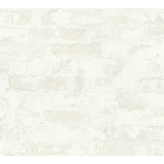 Tadessi Vliestapete M1-No.1591 - Grau, Steinoptik, 10,05 x 0,53 m - Weiße Riemchen-Tapete im Used-Look mit rustikaler Textur.