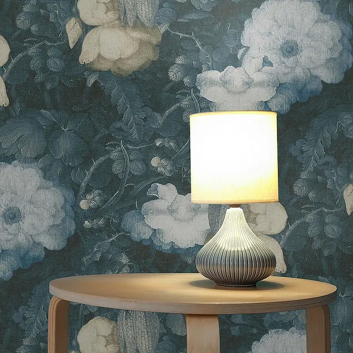 Tadessi Vliestapete M1-No.277 - Blau, Floral, 10,05 x 0,53 m