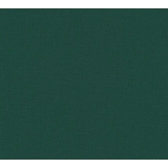 Tadessi Vliestapete M1-No.1198 - Grün, Uni, 10,05 x 0,53 m - Strukturierter dunkelgrüner Stoff mit feinem Webmuster.