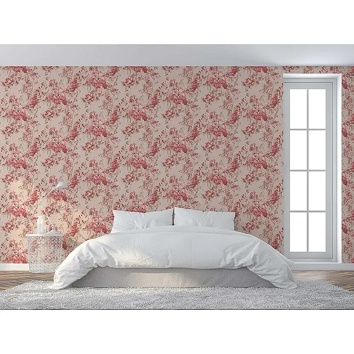 Tadessi Vliestapete M1-No.1300 - Rosa, Floral, 10,05 x 0,53 m