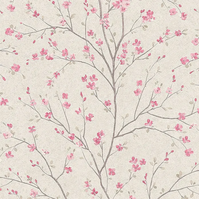 Tadessi Vliestapete M1-No.643 - Rosa, Floral, 10,05 x 0,53 m
