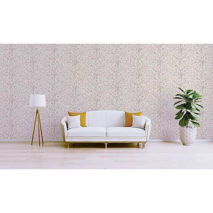 Tadessi Vliestapete M1-No.643 - Rosa, Floral, 10,05 x 0,53 m