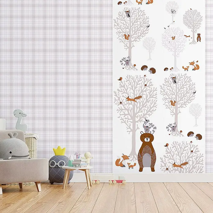 Tadessi Vliestapete M1-No.746 - Grau, Floral, 10,05 x 0,53 m